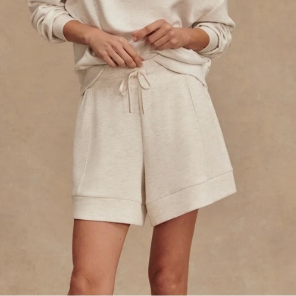 Varley Adler Short in Ivory Marl